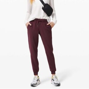 Lululemon Burgundy On The Fly Jogger Pants